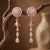 Halo Crystal Drop Earrings