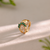 Emerald Bloom Swirl Ring
