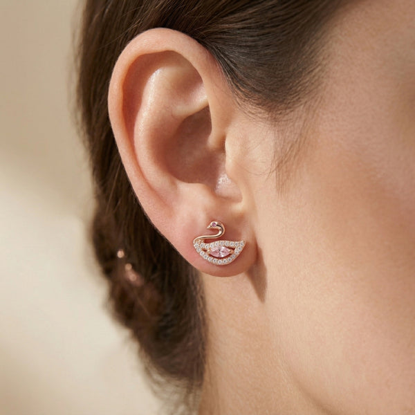 Swan Crystal Stud Earrings