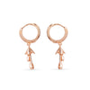 Rose Gold Hoop Dangle Earrings
