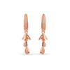 Rose Gold Hoop Dangle Earrings