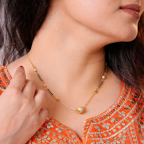 Sparkling Pearl Cube Mangalsutra