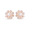 Pearl Bloom Crystal Stud Earrings