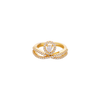 Golden Embrace Heart Ring