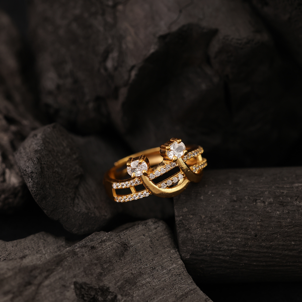 Twin Lumière Statement Ring