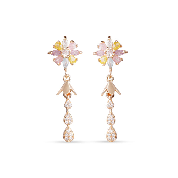 Pastel Bloom Drop Earrings