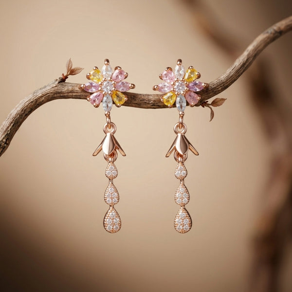 Pastel Bloom Drop Earrings