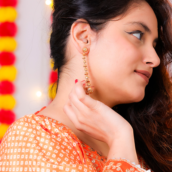 Golden Temple Cascade Long Earrings