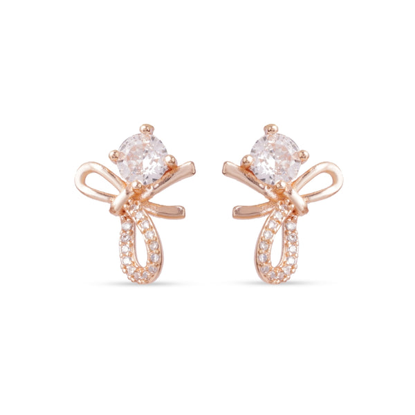 Crystal Bow Knot Stud Earrings