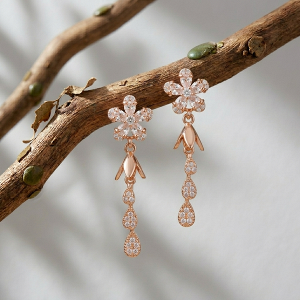 Floral Cascade Drop Earrings