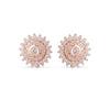 Radiant Halo Floral Stud Earrings
