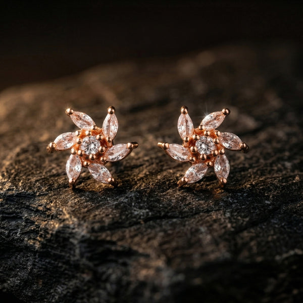 Twinkling Star Floral Stud Earrings