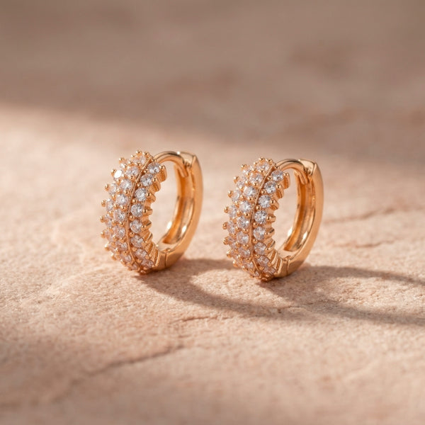 Luxury Pavé Crystal Hoop Earrings