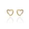 Open Heart Hoops Earrings