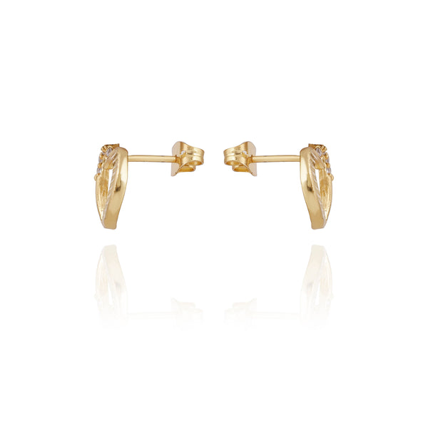 Open Heart Hoops Earrings