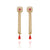 Minimalist Red Drop Earrings