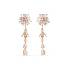 Floral Crystal Cascade Drop Earrings