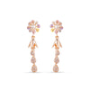 Pastel Floral Pearl Drop Earrings