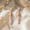 Pastel Floral Pearl Drop Earrings