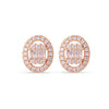 Royal Halo Baguette Crystal Stud Earrings