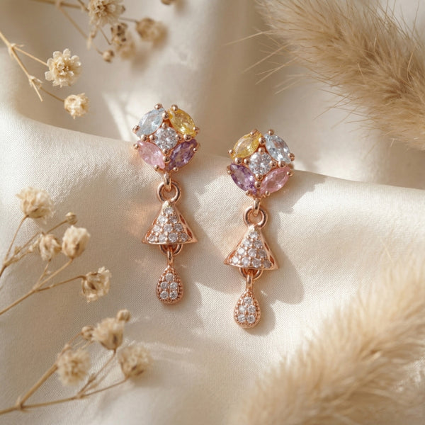 Pastel Geometric Drop Earrings