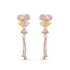 Pastel Bow Tassel Drop Earrings