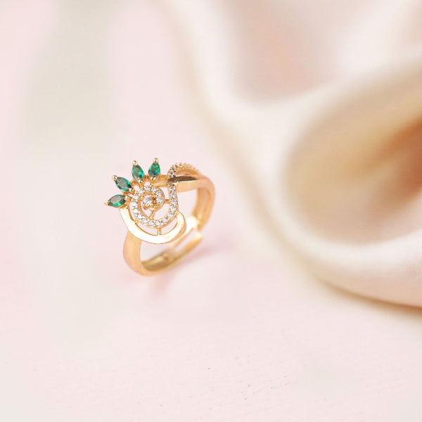 Emerald Aura Swirl Ring