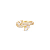 Crystal Crown Wave Ring