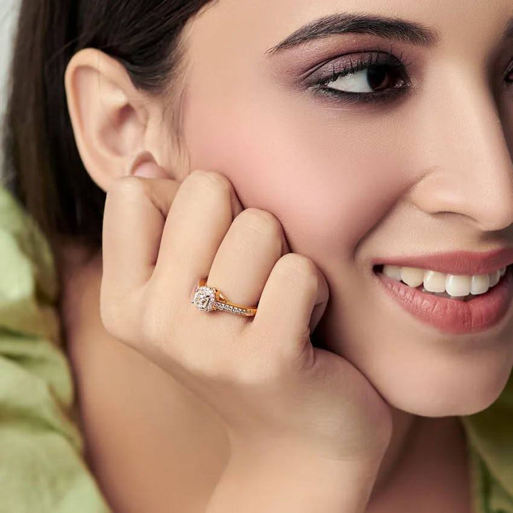 Cushion Cut Moissanite Ring